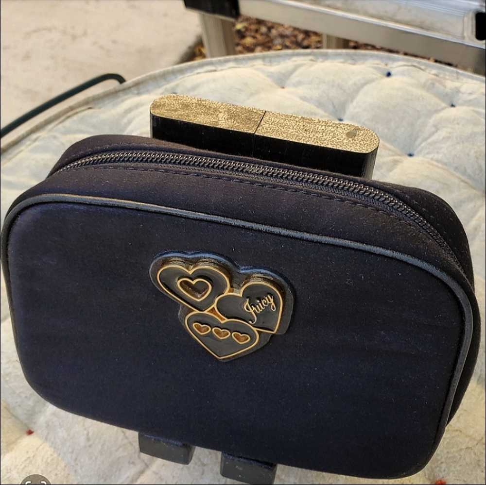 Juicy Couture Black and Gold Cosmetic Bag